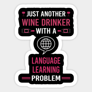 Wine Drinker Language Learning Sticker